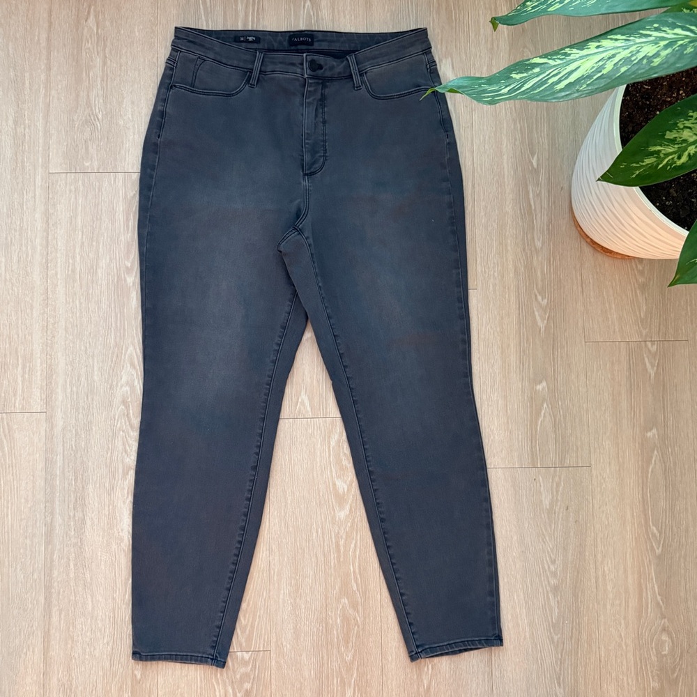Talbots Grey Washed Black Jegging Curvy
Fit Pants Size 14